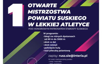 I OTWARTE MISTRZOSTWA POWIATU SUSKIEGO W LEKKIEJ ATLETYCE
