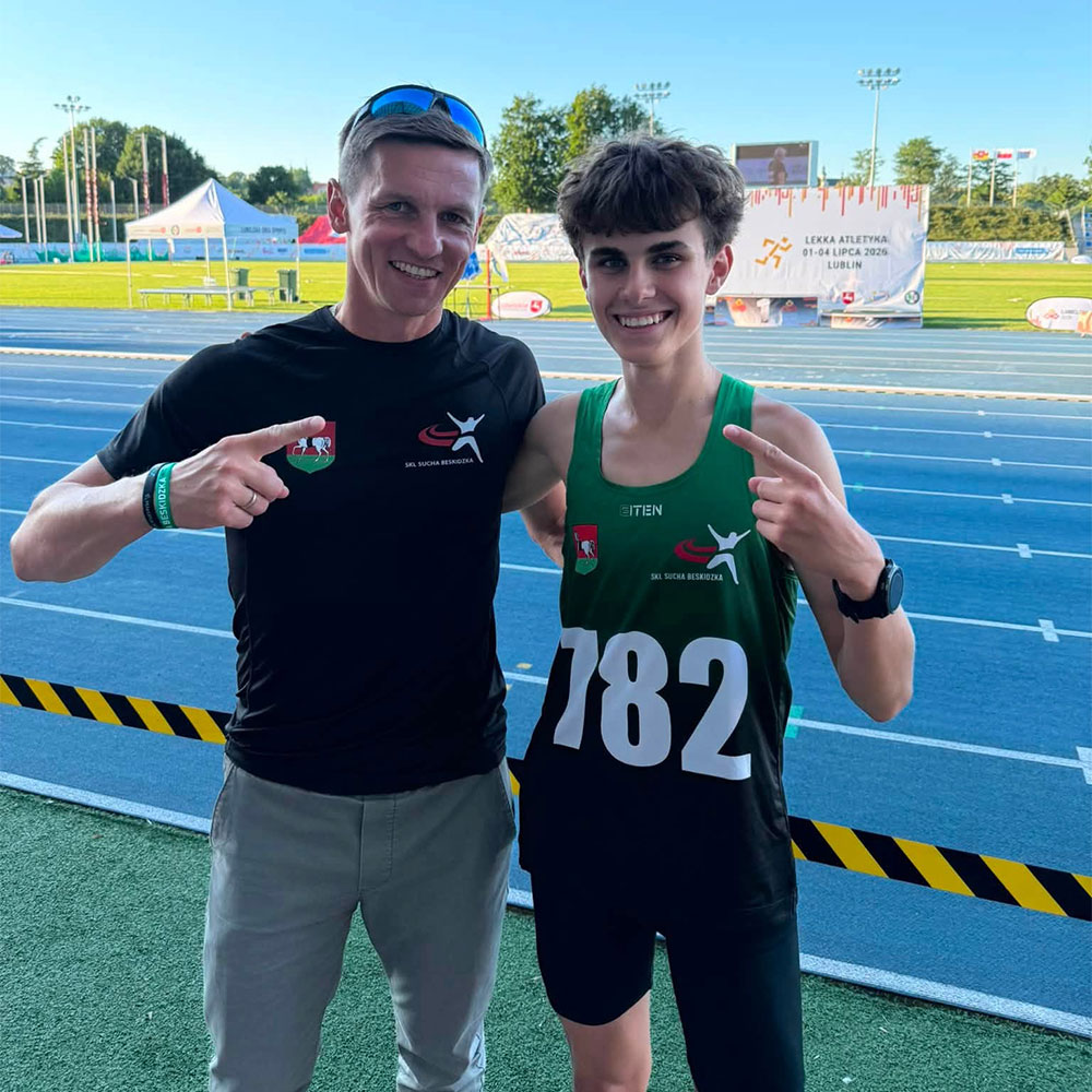 Ogólnopolska Olimpiada Młodzieży – Mistrzostwa Polski U18-Lublin - Paweł Kąkol z trenerem